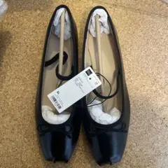 GU ストラップバレエシューズ 09 BLACK XLサイズ