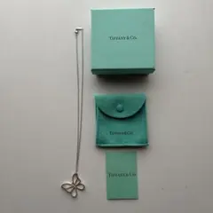 美品 TIFFANY ネックレス クローバー コンビK18YG シルバー 箱付き