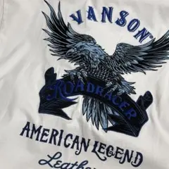 VANSON Leathers イーグル刺繍 Tシャツ ホワイト XXLのサムネイル