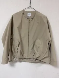 any FAM ノーカラージャケット ベージュ