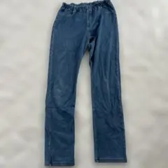 無印良品　デニムブルー ストレートパンツ 150サイズ