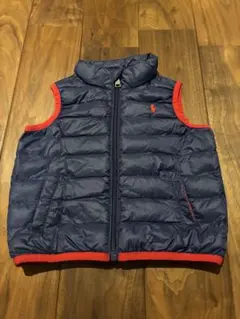 Ralph Lauren ノースリーブダウンベスト 12M ネイビー/レッド