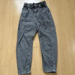 ZARA ハイウエスト デニムパンツ グレーのサムネイル