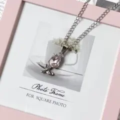 フラワー 花 ビジュー ネックレス ピンク