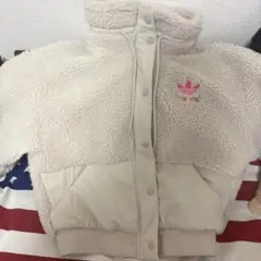 アディダス フリースジャケット ベージュ