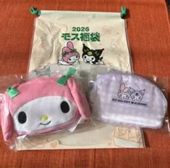 モスバーガー福袋2026 マイメロディエコバッグ サテンポーチ　2点セット