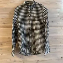 アーバンリサーチサニーレーベルリネン長袖チェックシャツ