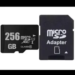 【新品・未使用】256gb マイクロsdアダプター付き microSDカードTF