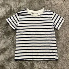 ZARA キッズ ボーダーTシャツ 116cm 半袖 ネイビー