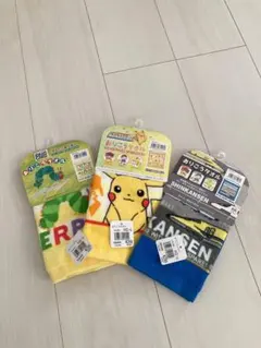 おりこうタオル（ピカチュウ・新幹線・はらぺこあおむし）　新品未使用