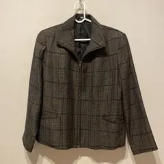 With-it チェック柄 ジップアップジャケット　羽織り　Mサイズ相当