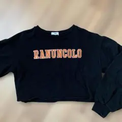 WEGO ブラック クロップドスウェット M