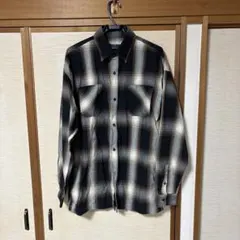 オーバーサイズ　チェックシャツ　ブラウン　Ｍサイズ