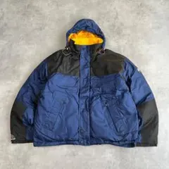 トミーヒルフィガー ダウンジャケット ブルゾン フラッグロゴ 短丈 紺 黒 L