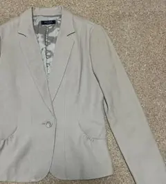 OFUON ベージュ シングルボタンジャケット