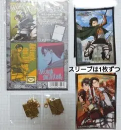 進撃の巨人 エレン ミカサ リヴァイ ハンジ ポストカード B 原作 スリーブ