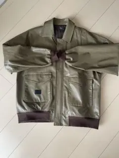 Cheers 合成皮革 ジャケット ベージュ XL レザージャケット フェイク