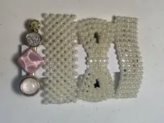 パール風ヘアクリップセット 8個セット