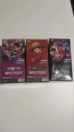 ONE PIECEカードゲーム BOX 4種(OP-13～OP16)テープ付き ONE PIECEカードゲーム BOX 4種(OP-13～OP16)テープ付き - メルカリ