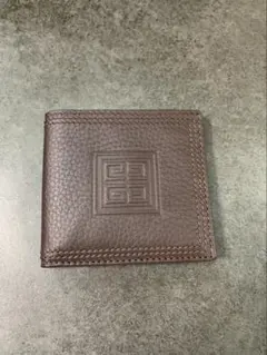 GIVENCHY 二つ折り財布 ブラウン レザー