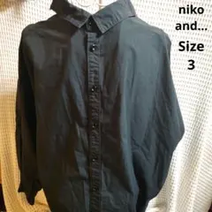 【オシャレ☆人気☆niko and...】黒　長袖シャツ　サイズ3