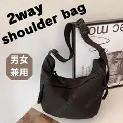 ブラック 大容量 ボディバッグ 軽量 斜めがけ 男女兼用 通勤 通学 シンプル