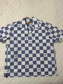 HUMAN MADE 半袖シャツ 青と白チェック