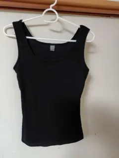 SHEIN シーイン リブタンクトップ ブラック 黒 XS（Mサイズ相当）