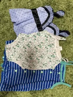 ベビー服3点セット ロンパース ビスチェ 80cm まとめ売り 美品 秋服 冬服