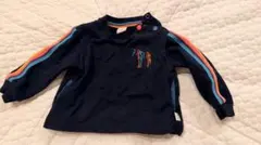 ポールスミスネイビー ストライプ 袖 トレーナー 80センチ