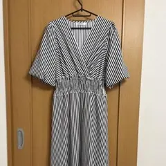 L ロングワンピース五部袖　Hudson honey