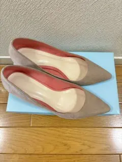 AU BANNISTER オゥバニスター　スエードパンプス　ベージュ