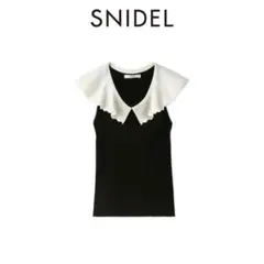 SNIDEL フリルスカラカラーニットプルオーバー SWNT242105