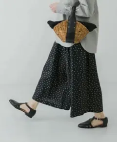 かぐれ（kagure）リネンドットワイドパンツ