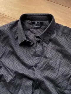 ZARA MAN ドットシャツブラックSスーパースリムフィット美シルエット高級