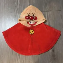 アンパンマン フード付きポンチョ 赤