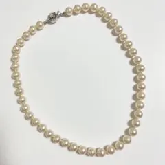 三越百貨店 真珠ネックレス シルバー刻印 花型留め具 41㎝ - メルカリ