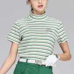新品未使用♡キスオンザグリーンレディースゴルフウェアトップス♡ボーダーMサイズ2