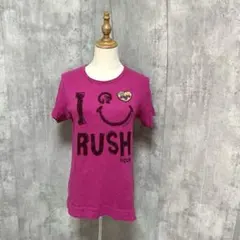 RUSH HOUR ニコちゃん　プリント　平成　y2k 可愛い　Tシャツ