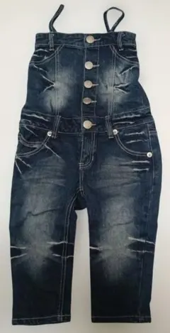 ダークデニム オーバーオール 110cm〜120cm相当 Y2K 平成ギャル