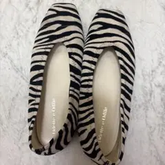 zebra柄フラットシューズのサムネイル