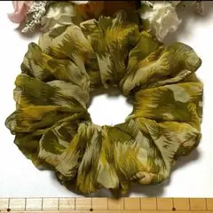 ハンドメイドシュシュ☆ジョーゼットヒョウ柄