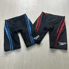 speedo 子供用競泳水着スパッツ130cm黒2枚セットFINA認証