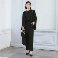 RUIRUE BOUTIQUE パンツスーツ 2点セット テーパード L 黒