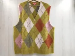 Supreme Brushed Argyle Zip Up Vest Black - メルカリ