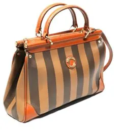 ペレンネハンドバッグ　ペカンストライプ ショルダー付 　PERENNE　2way