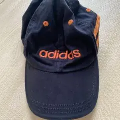 adidas ネイビー オレンジ キャップ OSF