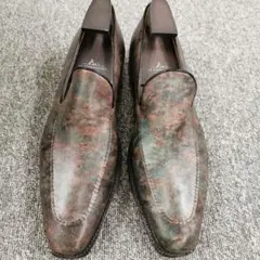 新品同様 25万円　ジンターラ　ドライビングスリッポン　42　シルバノラッタンジ 新品同様 25万円 ジンターラ ドライビングスリッポン 42