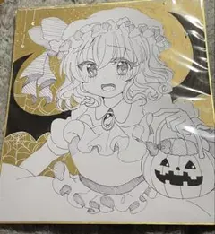 手描きイラスト 小色紙 東方Project レミリア・スカーレット - メルカリ