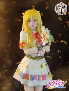 アイカツ 星宮いちご コスプレ フルセット 衣装 靴 ウィッグ パニエ